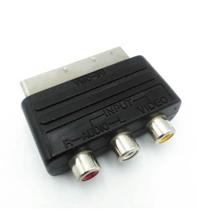 EUROCONECTOR AV 3RCA IN NEGRO