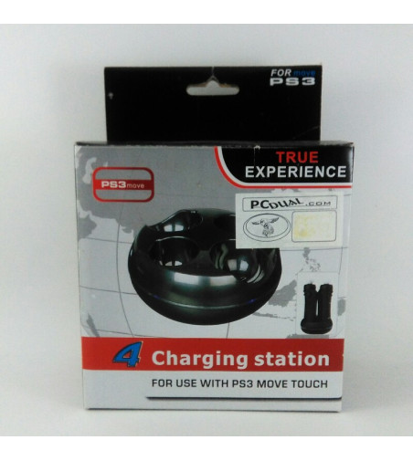 BASE DE CARGA 4 MANDOS PS MOVE TRUE EXPERIENCE NEGRO