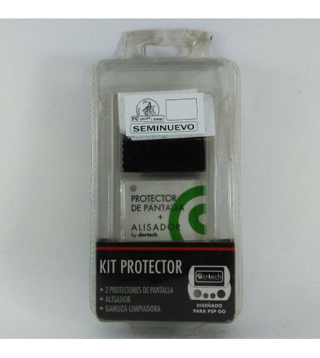 PACK 2 PROTECTORES PANTALLA PSP GO + ALISADOR + GAMUZA DERTECH