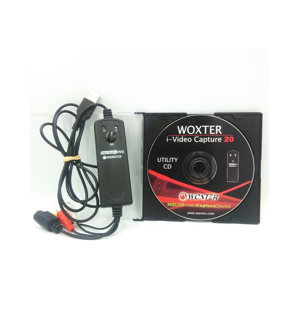 CAPTURADORA DE VIDEO USB ENTRADAS AV 3RCA & S-VIDEO WOXTER NEGRO CAPTURADORA DE VIDEO USB ENTRADAS AV 3RCA & S-VIDEO WOXTER NEGRO