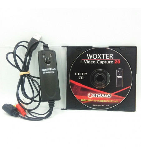 CAPTURADORA DE VIDEO USB ENTRADAS AV 3RCA & S-VIDEO WOXTER NEGRO