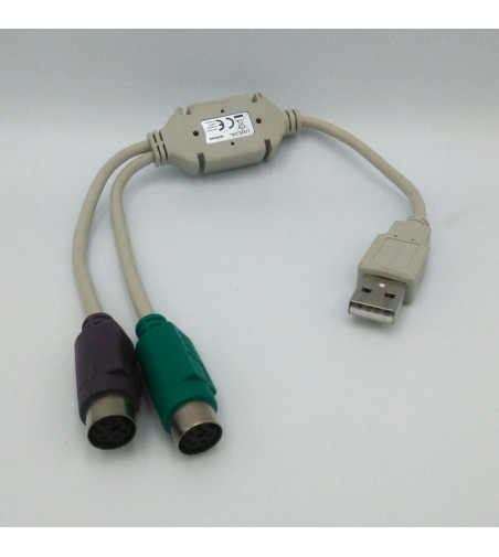 ADAPTADOR USB A 2 PS/2 TECLADO Y RATON LOGILINK GRIS