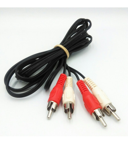 CABLE AUDIO 2RCA ESTEREO 1.5M COMPATIBLE NEGRO