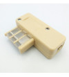ADAPTADOR CONECTOR F-010 MACHO A RJ-11 2 HILOS HEMBRA COMPATIBLE GRIS