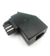 ADAPTADOR CONECTOR ATE 2 HILOS MACHO A RJ-11 2 HILOS HEMBRA COMPATIBLE NEGRO