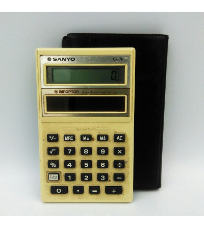 CALCULADORA SOLAR SANYO GRIS