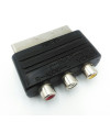 EUROCONECTOR AV 3RCA IN NEGRO