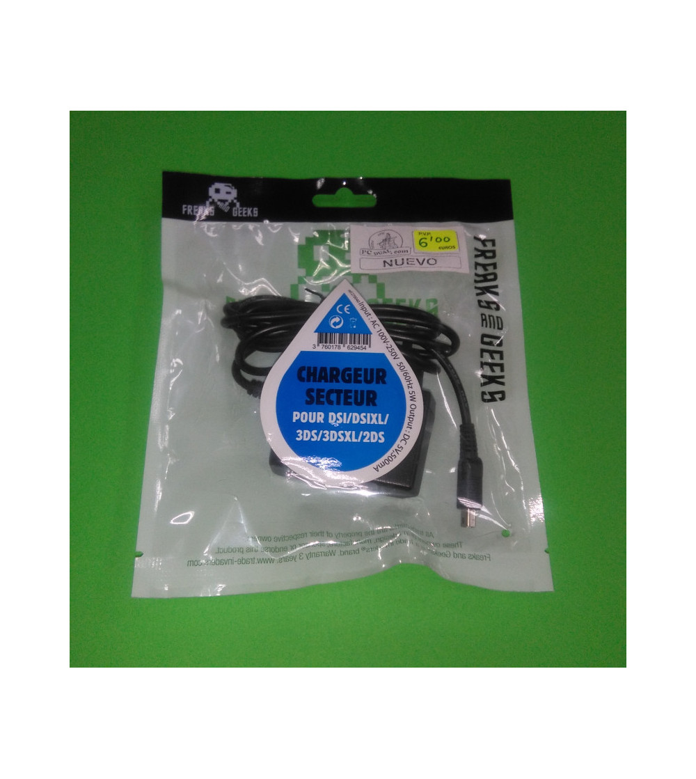 CARGADOR UNIVERSAL CONSOLA DS /2DS /3DS /NEW 3DS FREAKS AND GEEKS NEGRO CARGADOR UNIVERSAL CONSOLA DS /2DS /3DS /NEW 3DS FREAKS AND GEEKS NEGRO