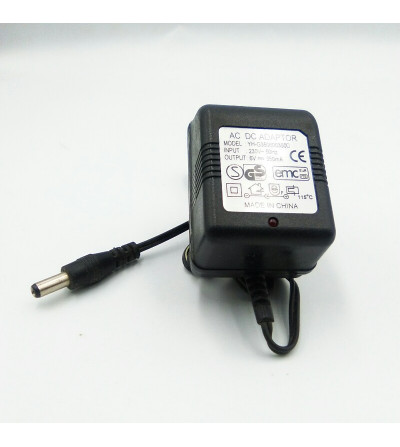 ADAPTADOR AC DC - AC 230V / DC 6V 350MA - COMPATIBLE NEGRO