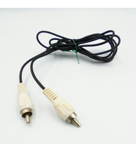 CABLE AUDIO 1RCA MACHO 1.5M CONECTOR BLANCO NEGRO