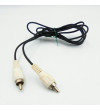 CABLE AUDIO 1RCA MACHO 1.5M CONECTOR BLANCO NEGRO