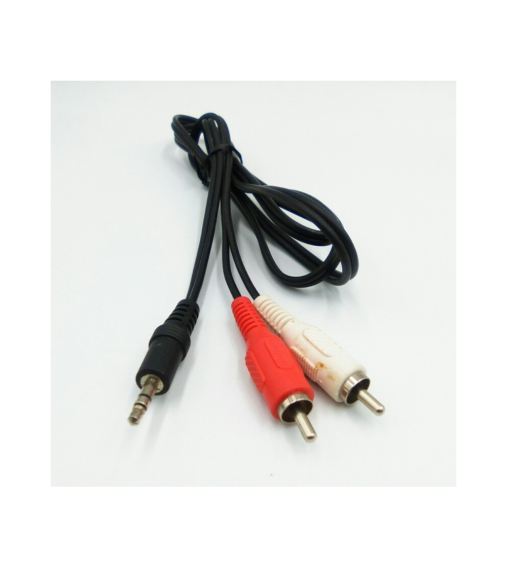 CABLE AUDIO ADAPTADOR 2RCA A MINI JACK 2.5MM 1.2M COMPATIBHLE NEGRO CABLE AUDIO ADAPTADOR 2RCA A MINI JACK 2.5MM 1.2M COMPATIBHLE NEGRO