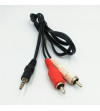 CABLE AUDIO ADAPTADOR 2RCA A MINI JACK 2.5MM 1.2M COMPATIBHLE NEGRO
