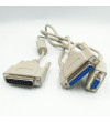 CABLE ADAPTADOR PARALELO MACHO A PARALELO Y SERIE HEMBRA GRIS