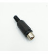 CONECTOR RCA HEMBRA DE MONTAJE NEGRO