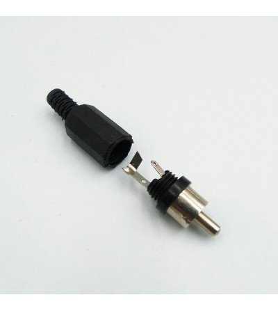 CONECTOR RCA MACHO NEGRO