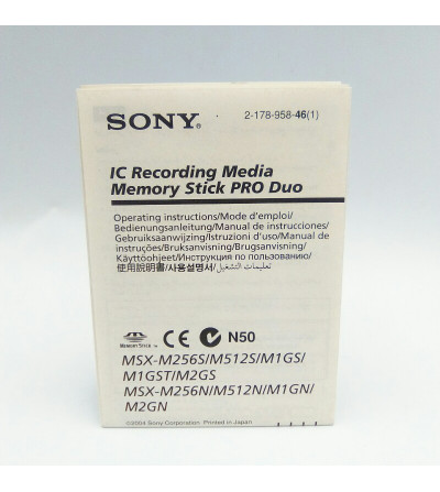 MEMORY STICK PRO DUO SONY