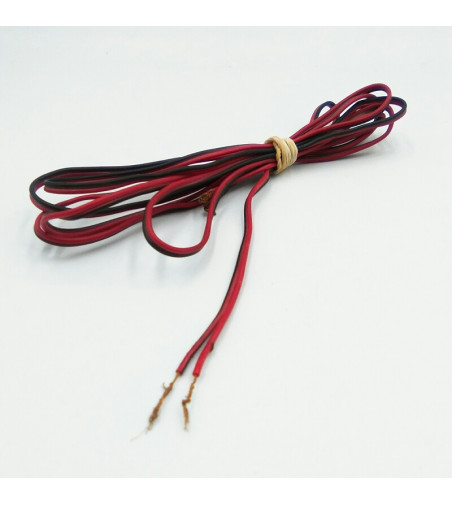 CABLE AUDIO 2 HILOS 2X1.5MM 2.0M NEGRO - ROJO