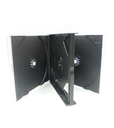 CAJA PARA 3 DISCOS CD NEGRO