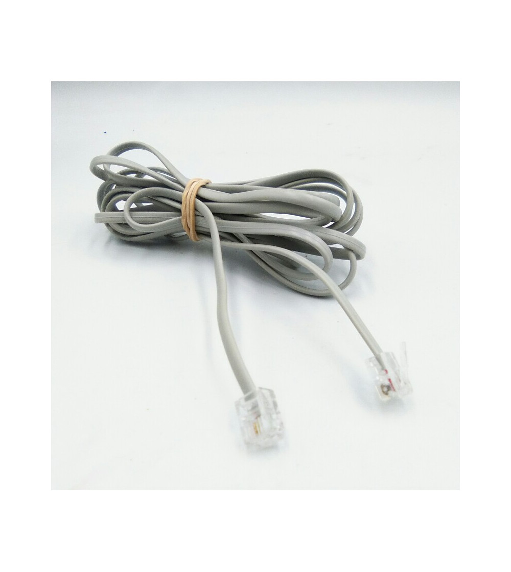 CABLE TELEFONICO 2 HILOS CON CONECTORES 3.0M GRIS CABLE TELEFONICO 2 HILOS CON CONECTORES 3.0M GRIS