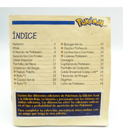 POKEMON EDICION AZUL & ROJA