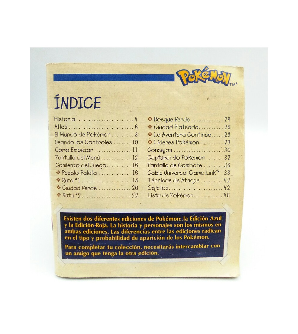 POKEMON EDICION AZUL & ROJA POKEMON EDICION AZUL & ROJA