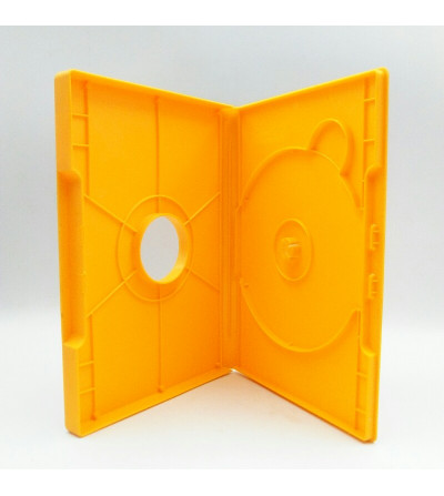 CAJA PARA 1 DISCO DVD AMARILLO - RIGIDA SIN CARATULA