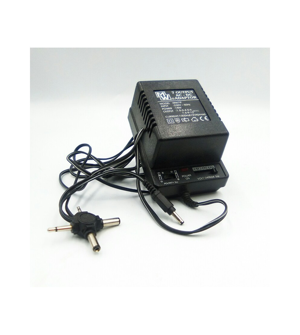 ADAPTADOR AC DC AC 100240V / DC 12V 1.25A SUNNY NEGRO