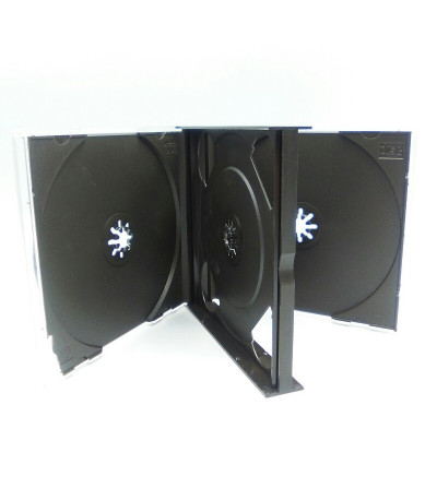 CAJA PARA 4 DISCOS CD NEGRO