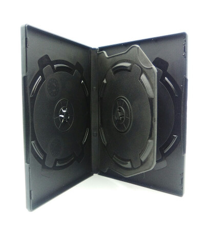 CAJA PARA 3 DISCOS DVD NEGRO