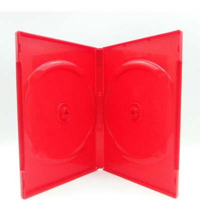 CAJA PARA 2 DISCOS DVD ROJO